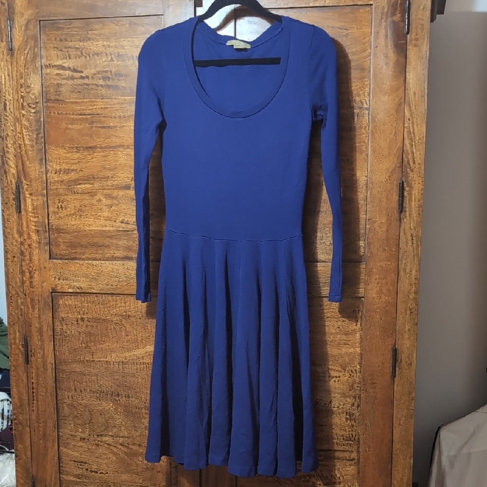 Joan Vass Royal Blue Long Sleeve Dress Size Small